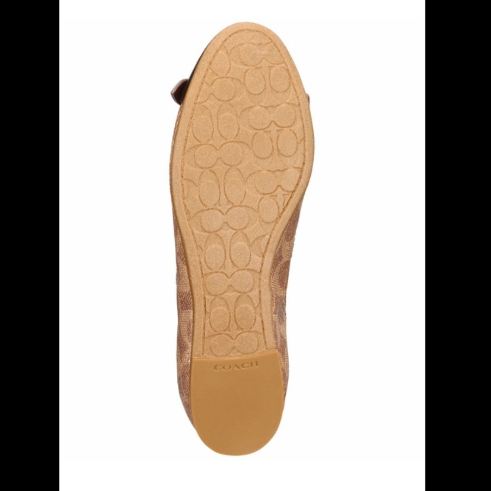 Coach Brandi Ballet Flats - Saddle/Tan Logo - Picture 5 of 5